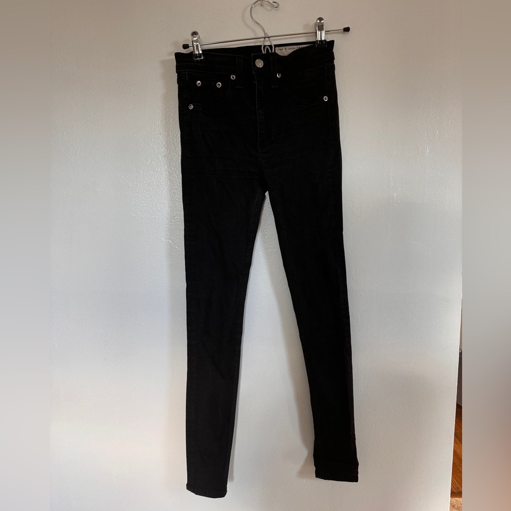 Rag & Bone High rise black skinny jean, size 25